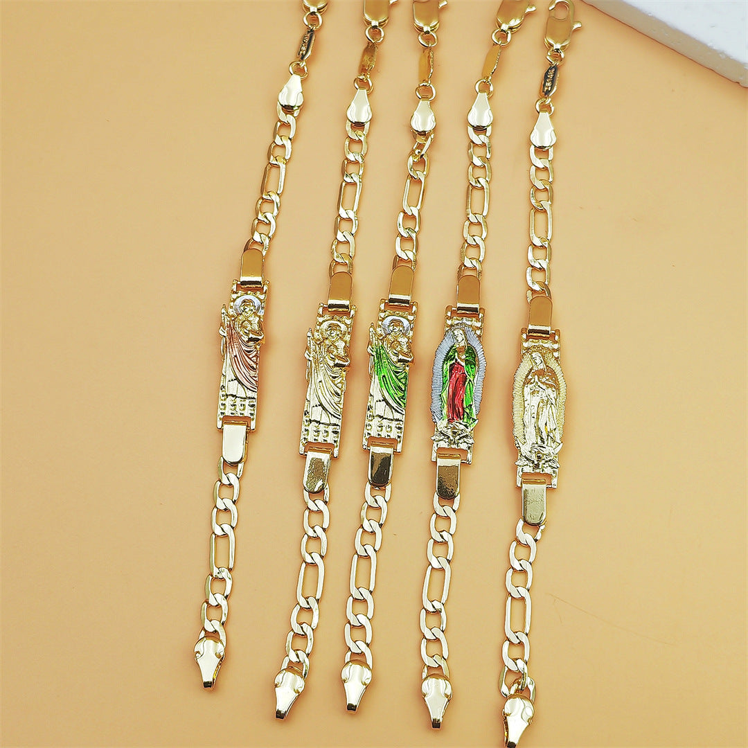 Two-color Bracelet Religious Priest St Jude Niche