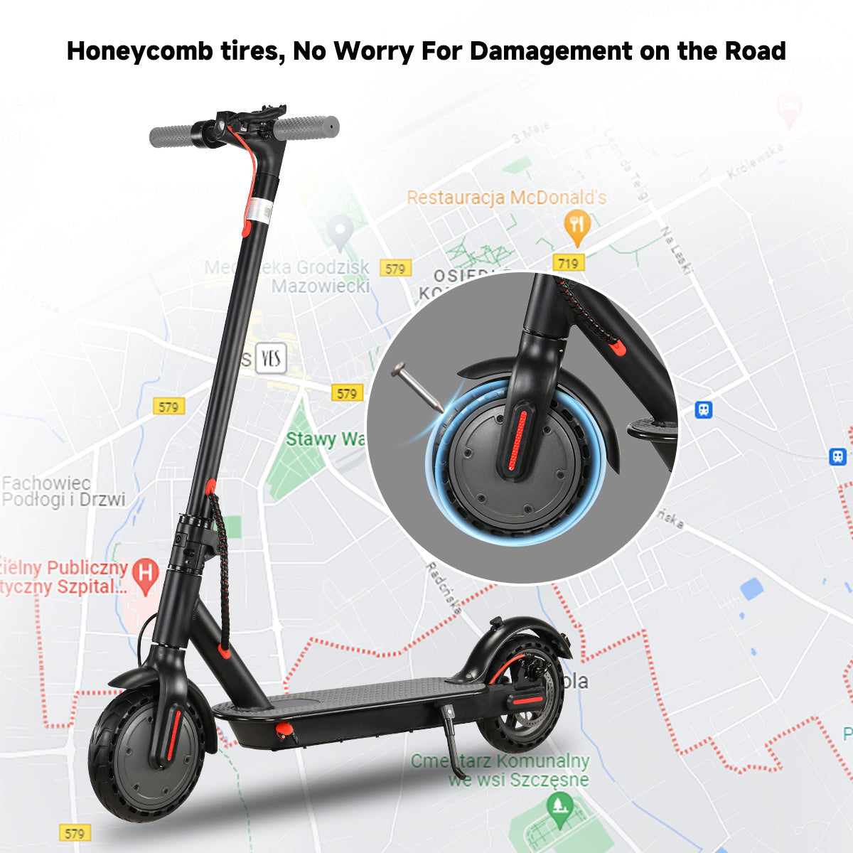 ES-PRO 8.5 Inch Electric Scooter With App Function, With Mobile Phone Holder And Anti-Theft Protection, Foldable E Scooter, 25-30 Km Range Li-ion Battery, Maximum Load 120 Kg