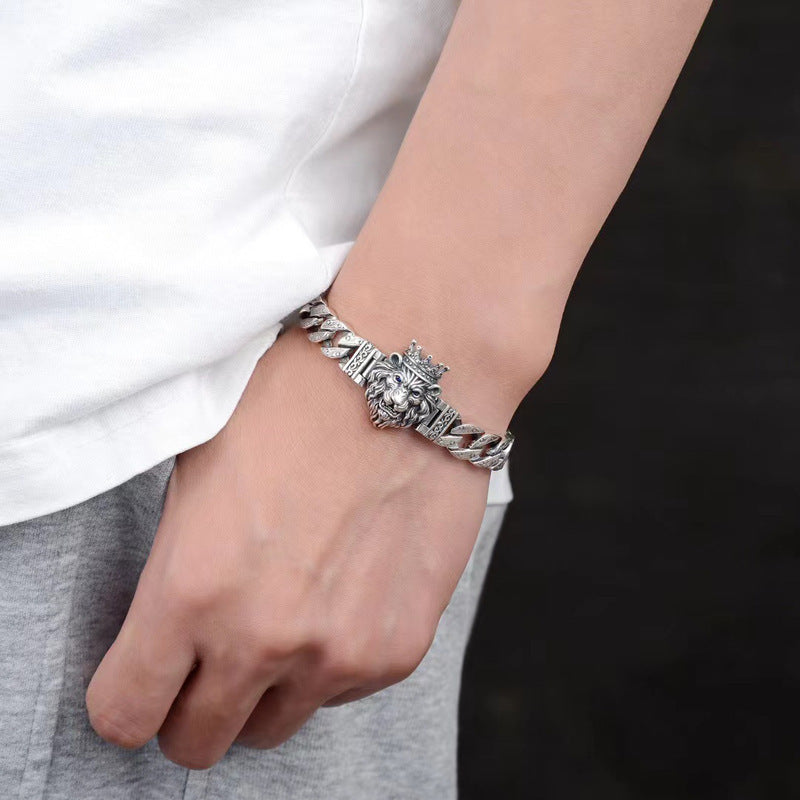 Fashion Lion King Cuban Bracelet Male