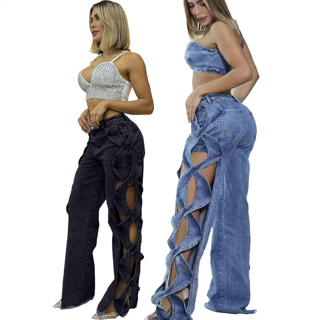 Women's Side Hollow S Line Denim