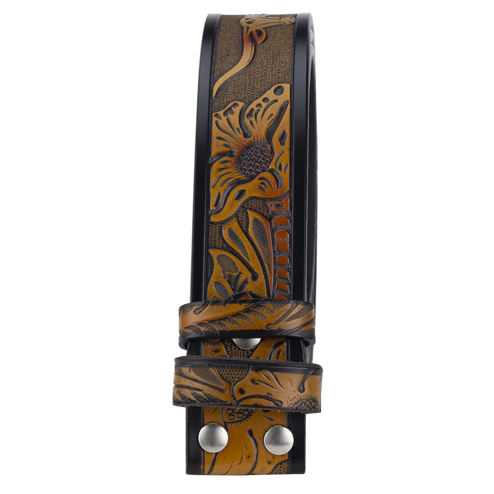 Buckle Free Cow Pattern Belt
