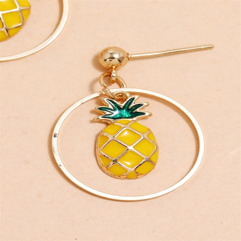 Fashionable Ins Temperament Pineapple Earrings 1 Pair