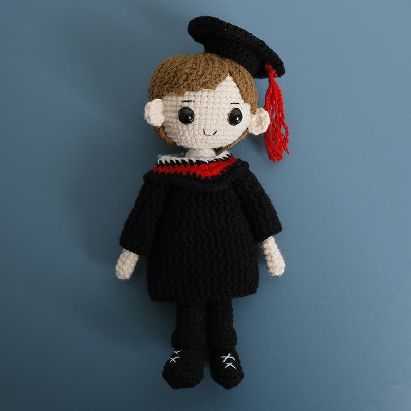 Graduation Doll Hand-Woven Wool Crocheted