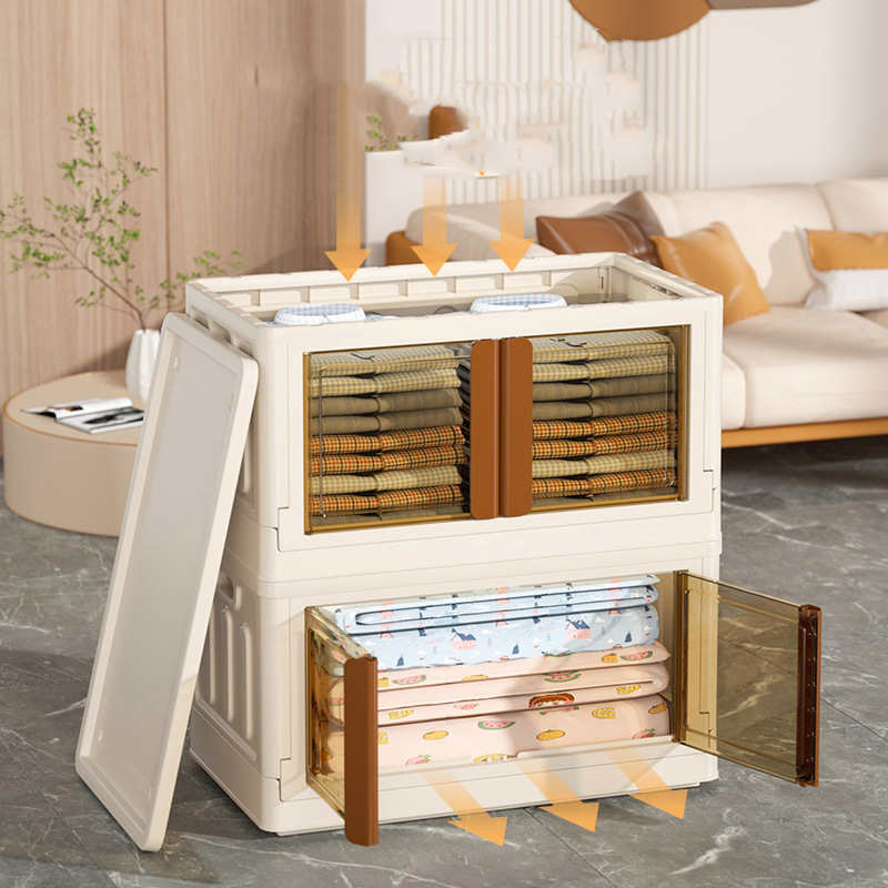 Installation Free Plastic Storage Box Transparent Folding And Foldable