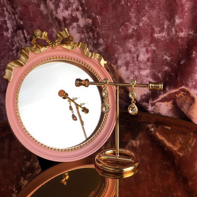 European Style Decorative Retro Mirror Headpiece Jewelry Tray Props