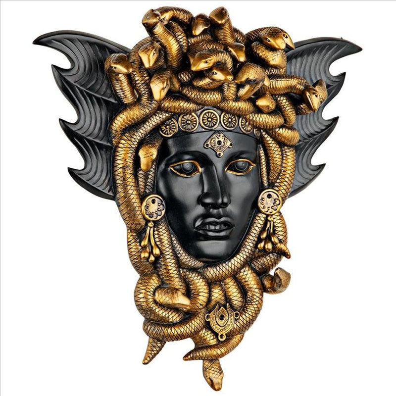 Medusa Greek Snake Head Wall Plaque Resin Wall Sculpture Home Decorations