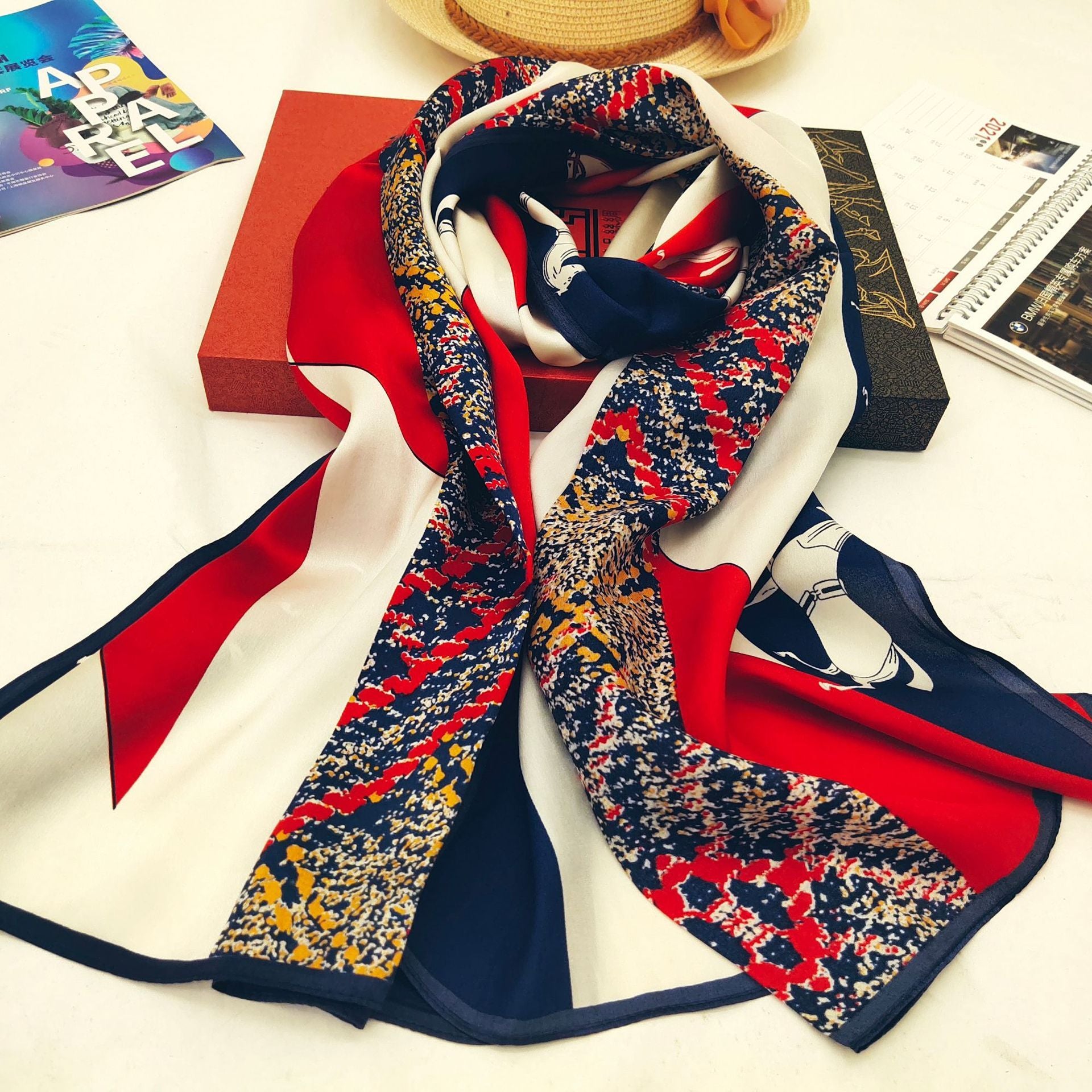 Women's Silk Scarf Shawl Sunscreen Scarf