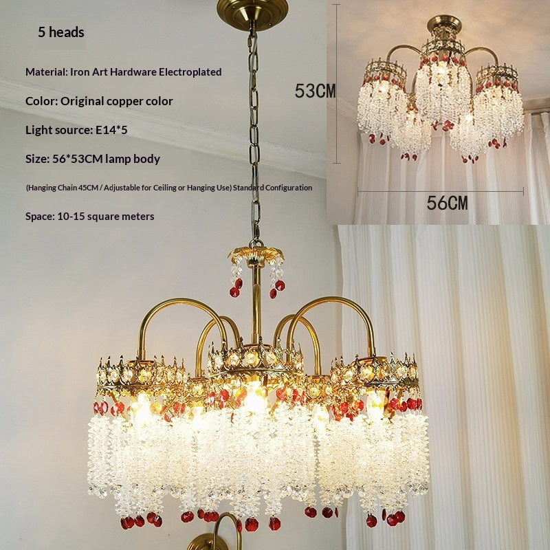 French Vintage Crystal Chandelier For The Living Room