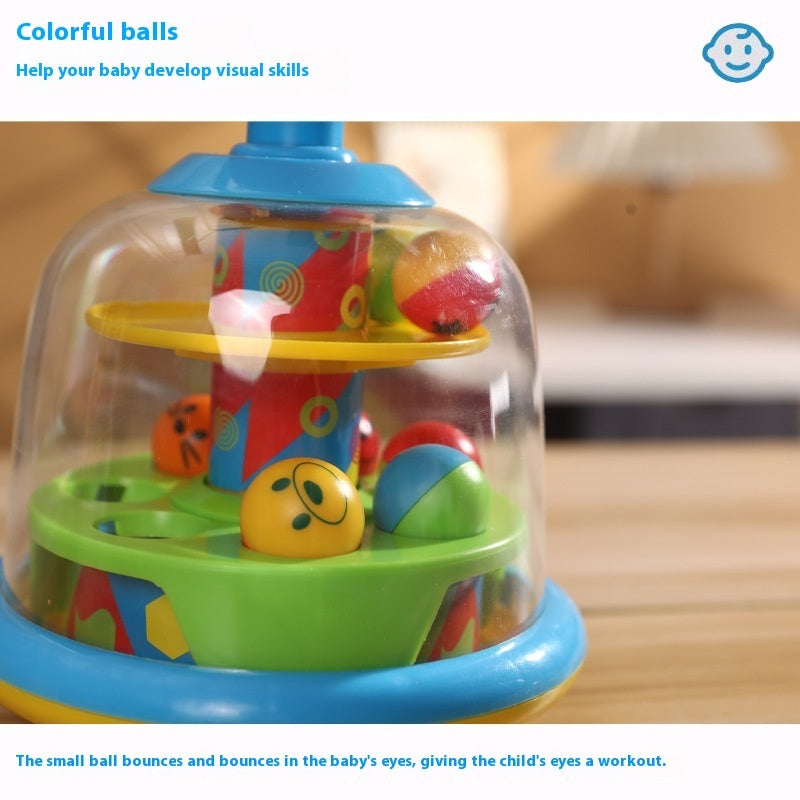 Press Rotating Jumping Ball Enlightening Early Education Toys For Infants