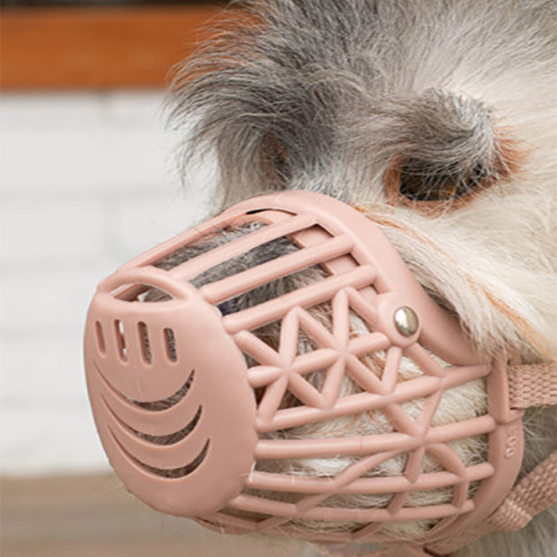 Dogs Anti-Bite Anti-Barking Polypropylene Webbing Soft Plastic Breathable Grid Mouth Cover