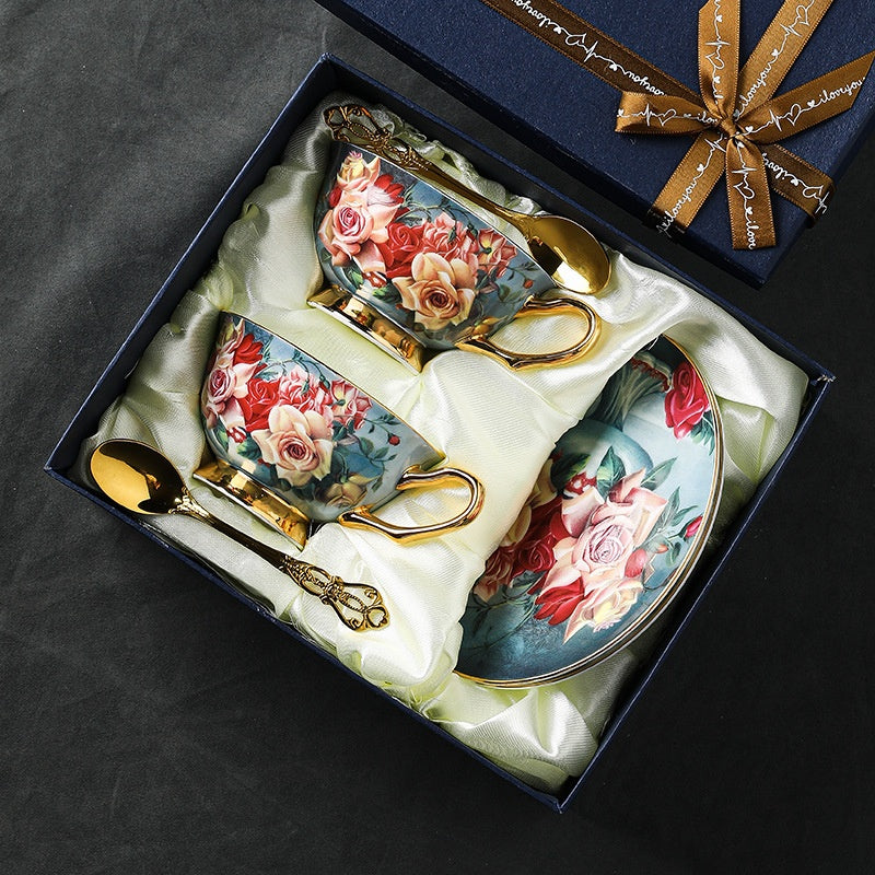 Exquisite Coffee Cup European Light Luxury Tea Set