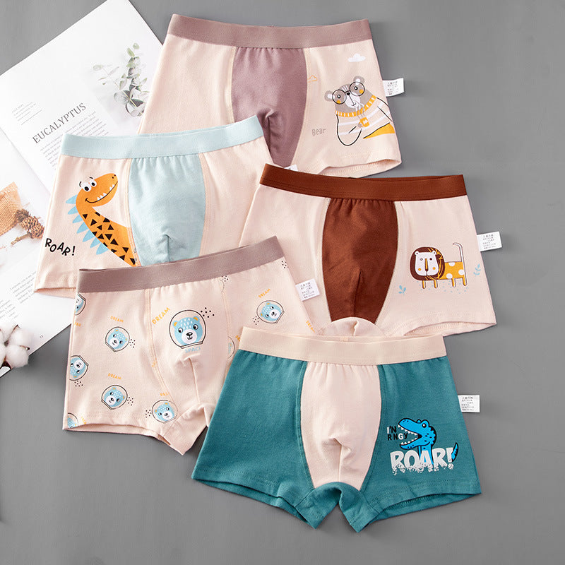Boys' Soft Cartoon Cotton Printed Underpants