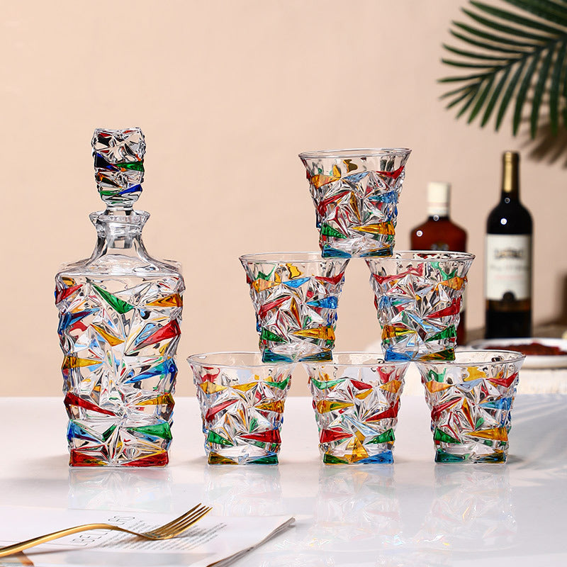 Pink Glacier Decanter and Cups