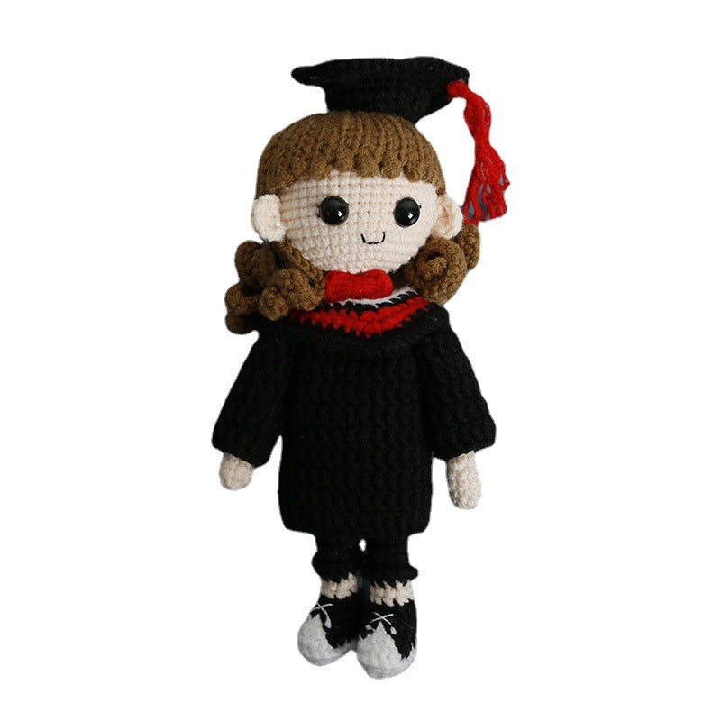 Graduation Doll Hand-Woven Wool Crocheted
