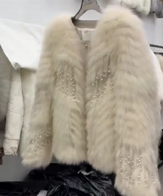 Women's Fashion Heavy Duty Fringe Loose Fur Coat