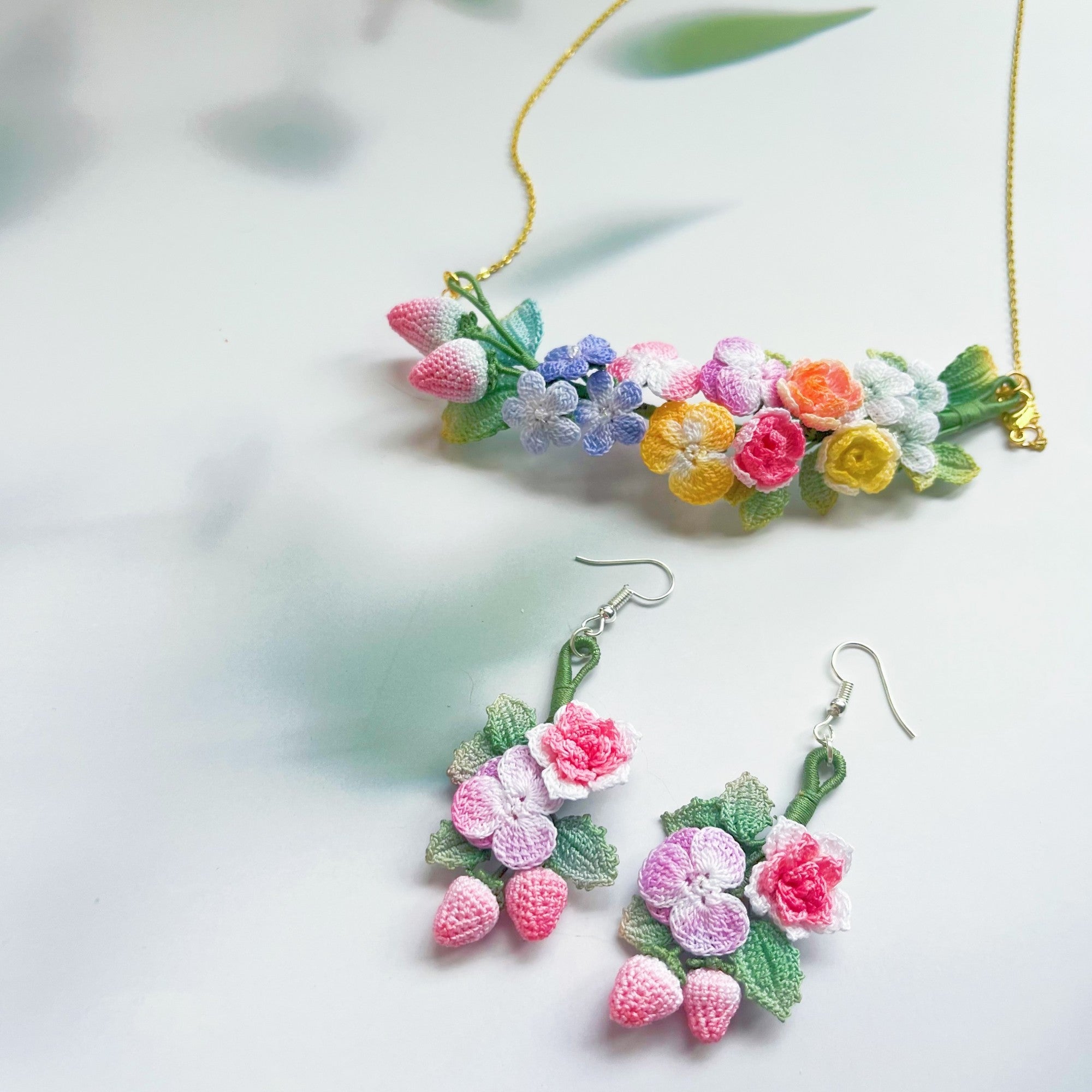 Handwoven Finished Bouquet Necklace