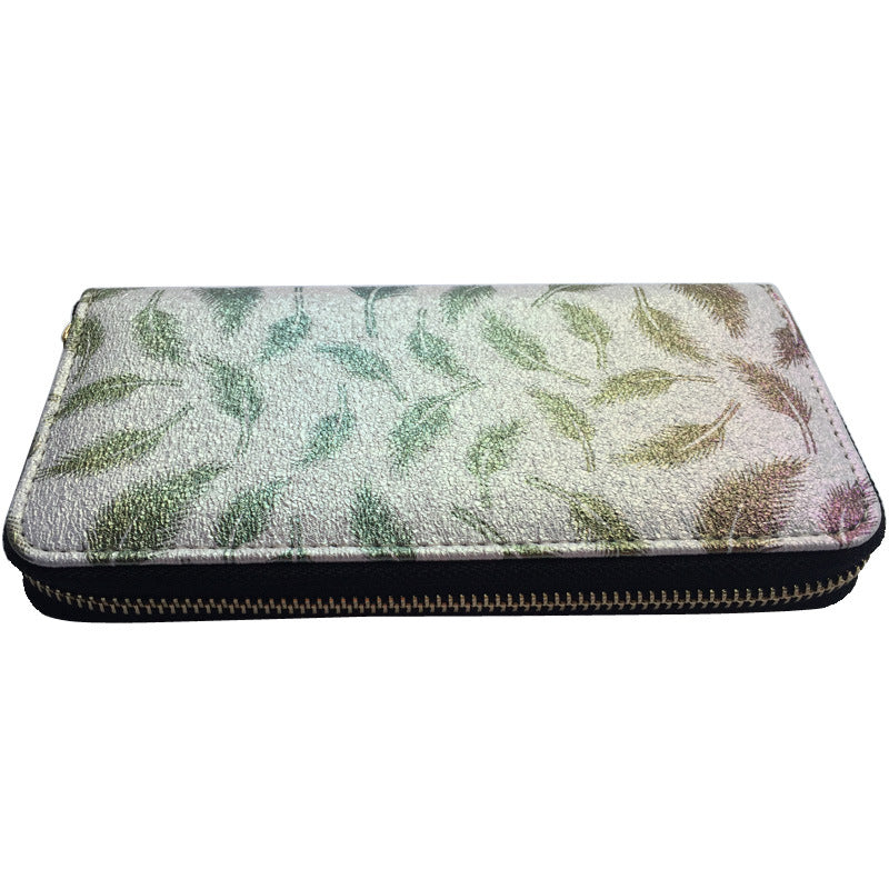 Fashion Ladies Long Wallet Feather