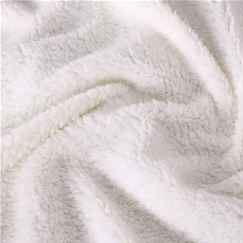 Thickened Double-Layer Eye  Digital Printed Airable Cover Square Blanket