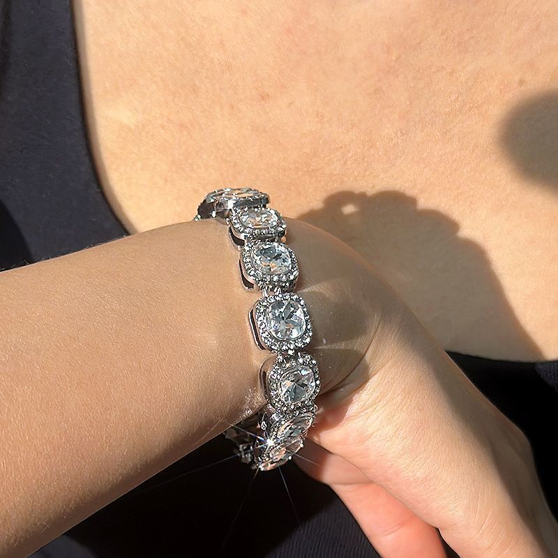 Hip-Hop Unisex Versatile High-End Full Diamond Bracelet
