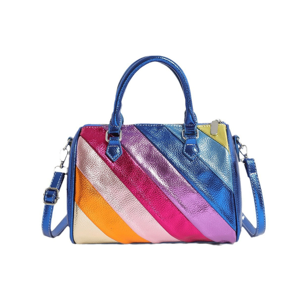 Color Contrast Patchwork Large Capacity Handbag