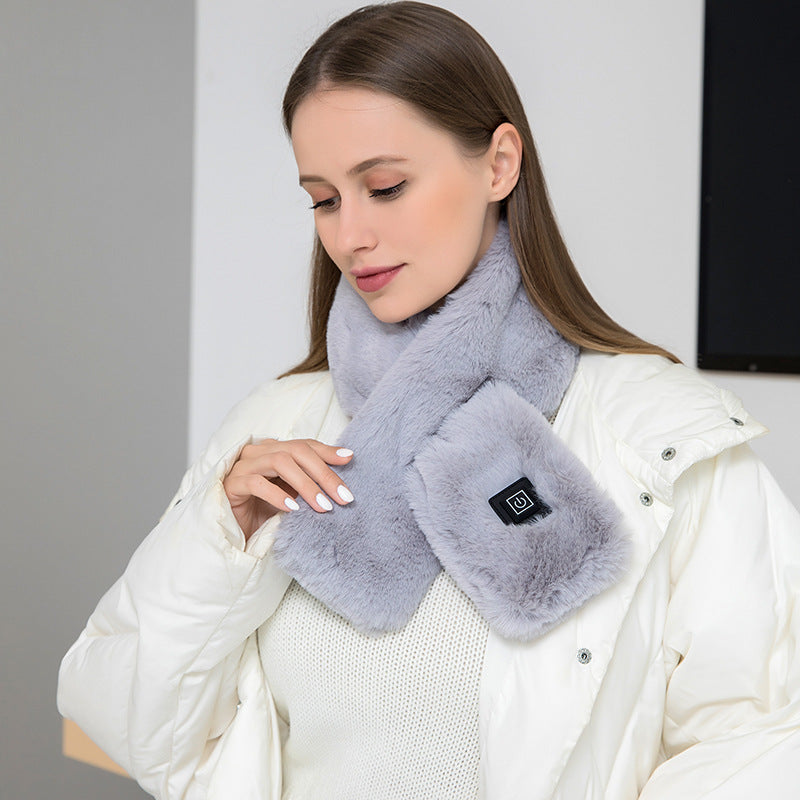 Heating Scarf USB Electric Heated Neck Wrap Heating Pad Pain Relief Three-Gear Temperature Control Neck Warmer For Women Men