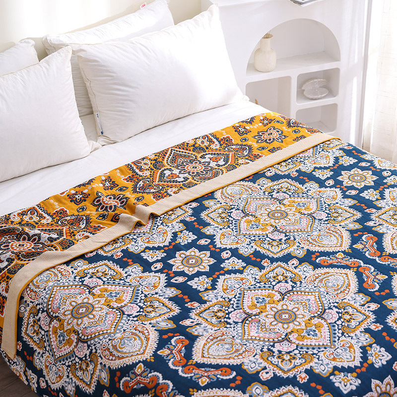 Cotton Multi-Layer Gauze Towel Quilt Three-Piece Set