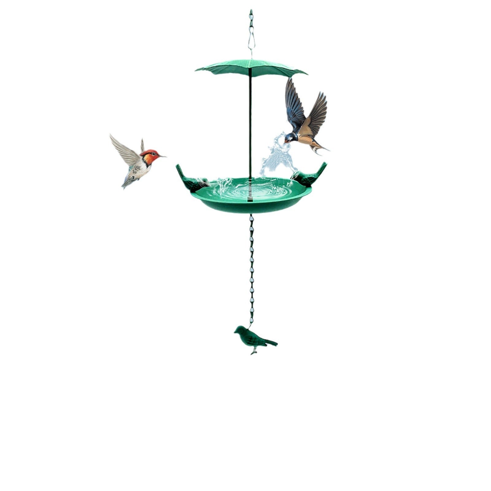 Outdoor Metal Bird House Metal Iron Art Metal Feeder Garden Tub Hummingbird Feeder