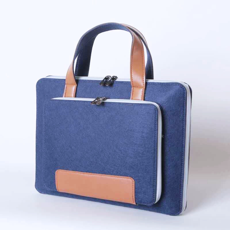 Fashion Felt Laptop Computer Bag Multicolor Handheld