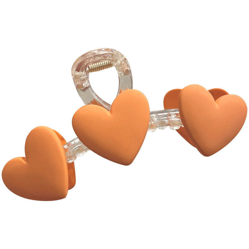 Color Love Clip Frosted Texture Back Head Hair Clip Hair Accessories Female