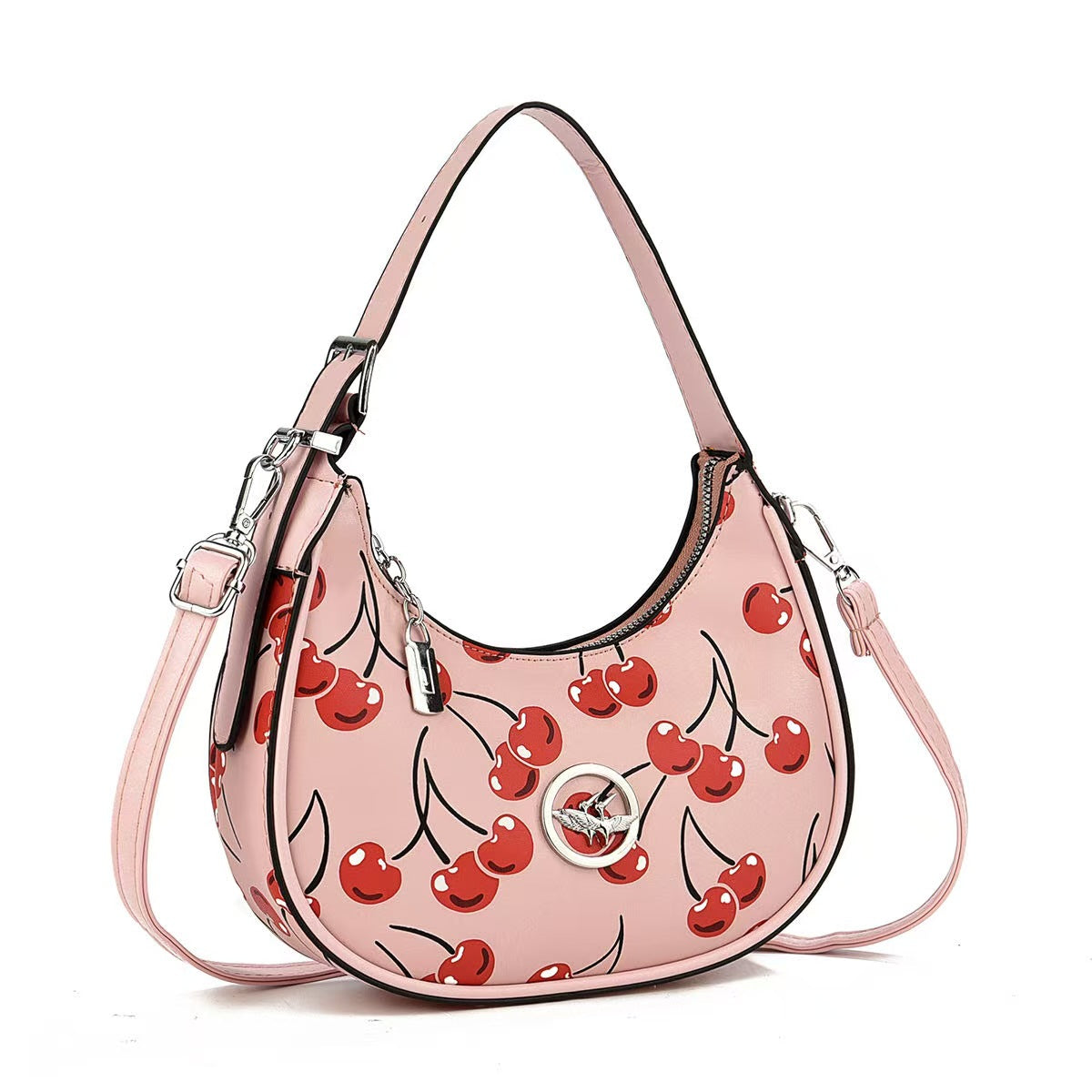 Fashion Height Textured Handbag Printed All-Matching Crossbody