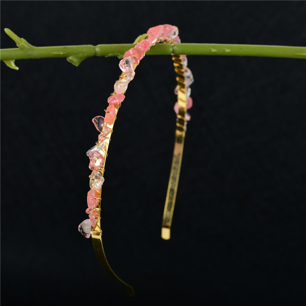 Crystal Amethyst Bridal Hair Comb Headband