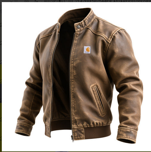 Mens Loose-Fit Wrinkle-Resistant Fleece-Lined Thick Hooded Jacket