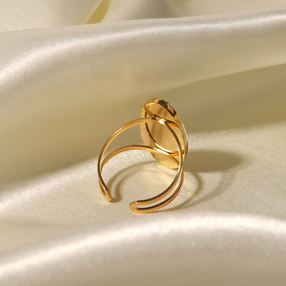 Retro Minority Design Fritillary Ring 18K Gold