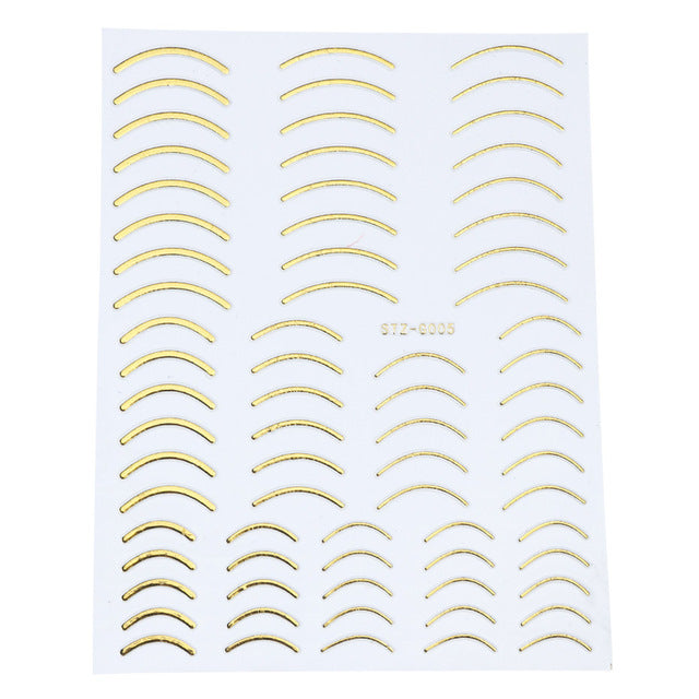 Evergreen Nail Line Stickers Geometric Pattern Nails