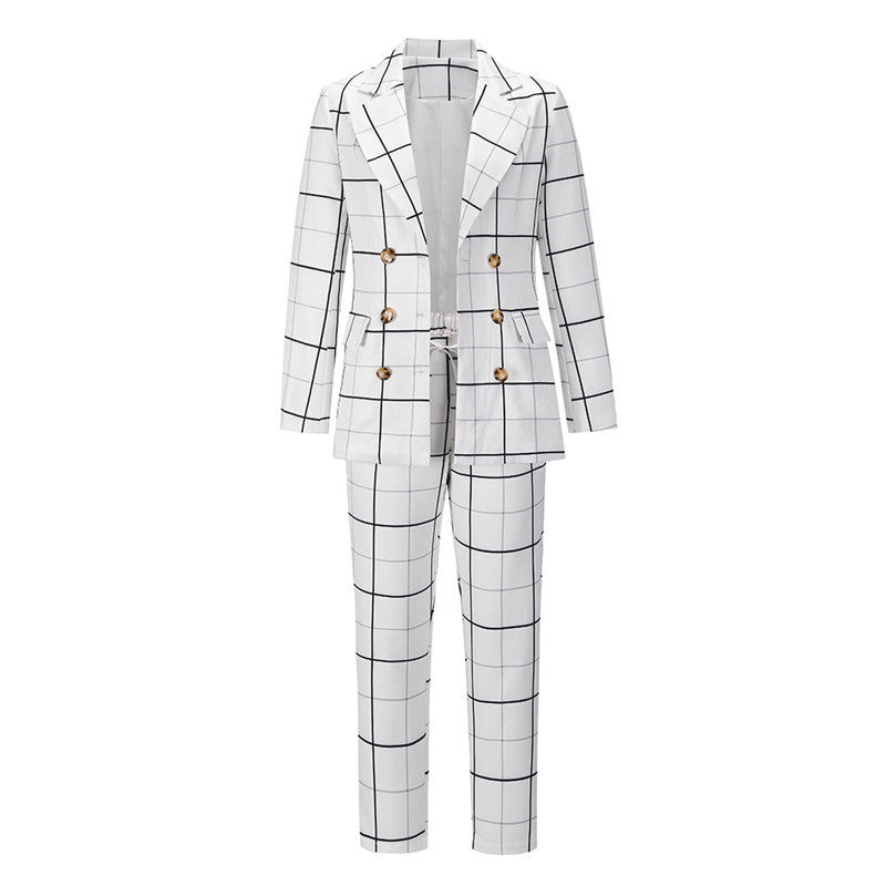 Casual Temperament Double-Breasted Suits Plus Size Women