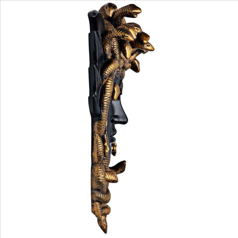 Medusa Greek Snake Head Wall Plaque Resin Wall Sculpture Home Decorations