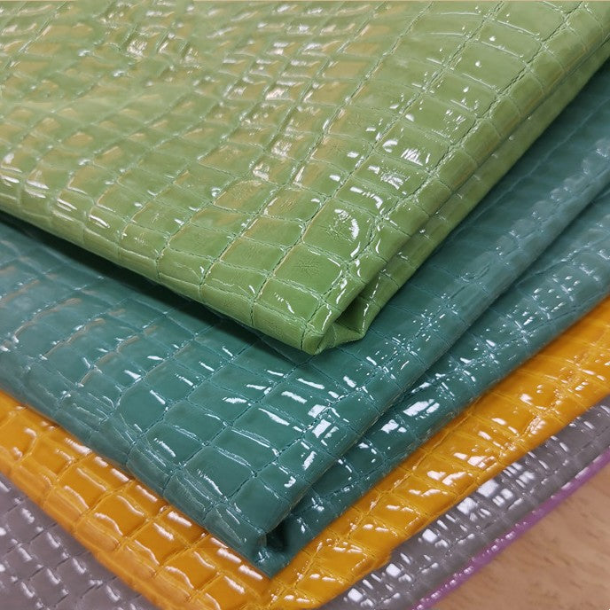 Bubble Gum High-Gloss Stone Texture Fabric