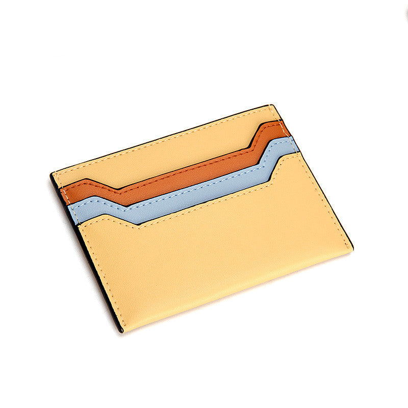 Mini Card Case Ultra-Thin Leather Driver's License Compact In One Piece
