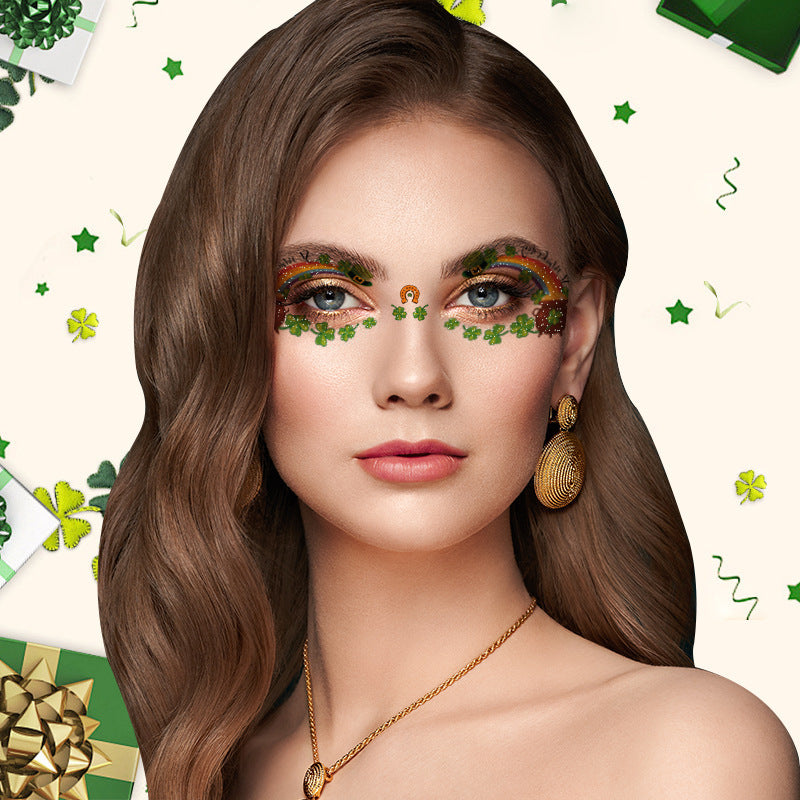 Irish Glitter Tattoo Sticker St Patrick Holiday Party