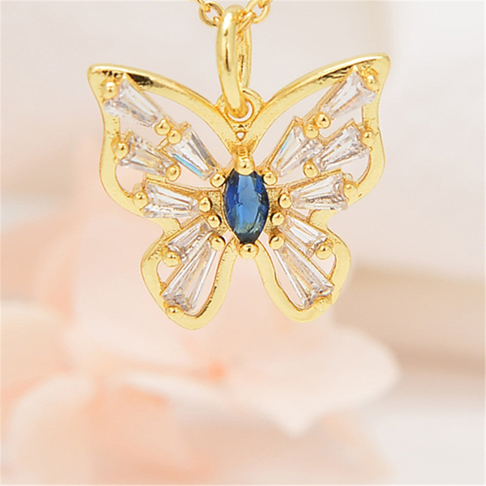 Women's Fashion Copper-Plated Gold Color Insect Butterfly Pendant