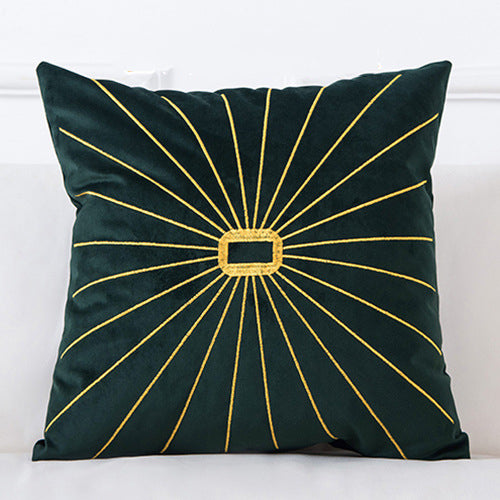 Golden Sofa Pillow Office Car Lumbar Cushion
