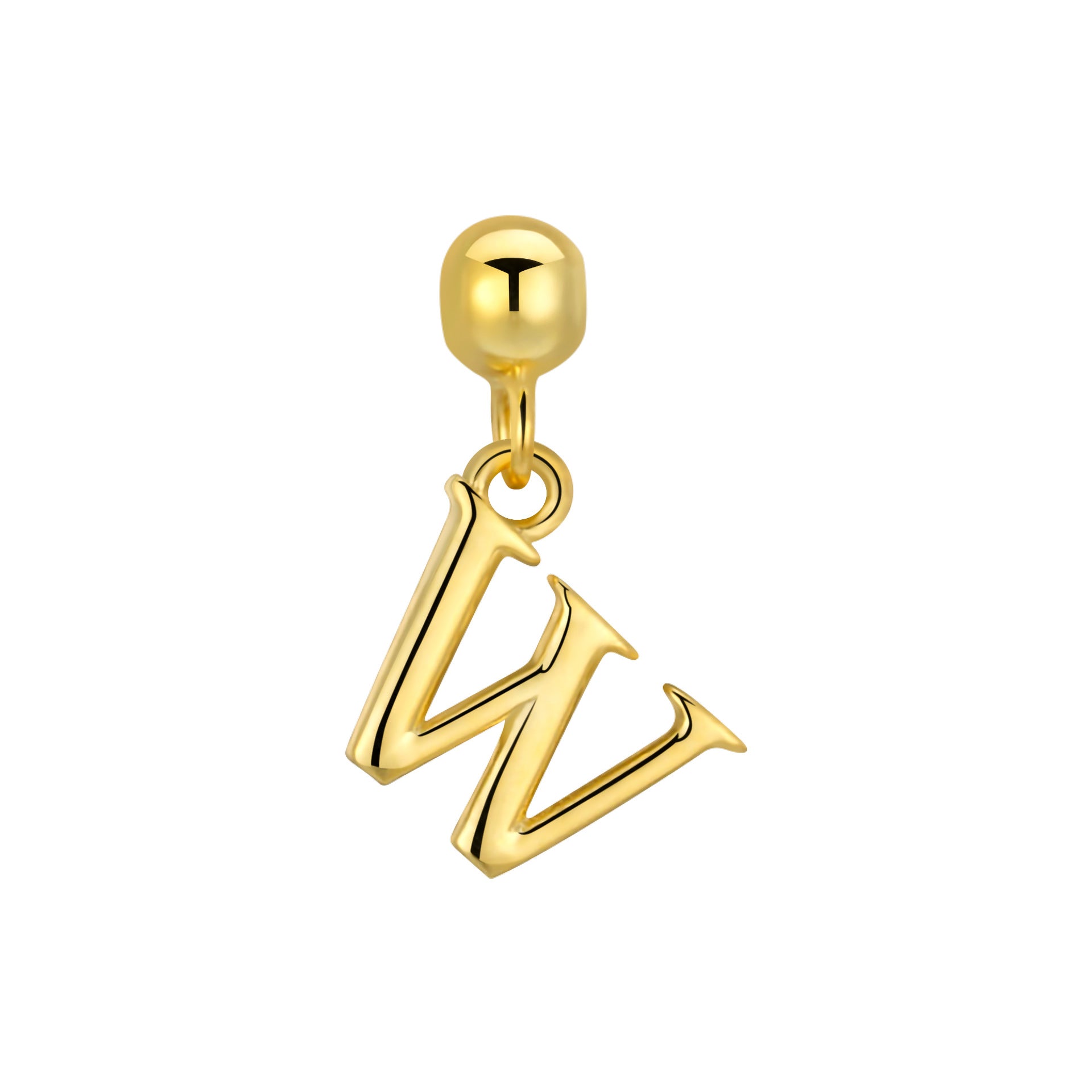Smooth-Surface Jewelry Minimalist 26-Letter Alphabet Pendant