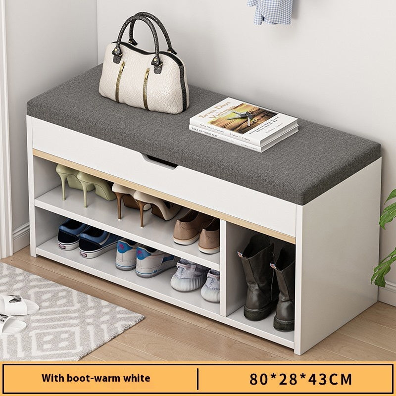 Plate Entrance Footstool Can Sit Bench Shoe Cabinet