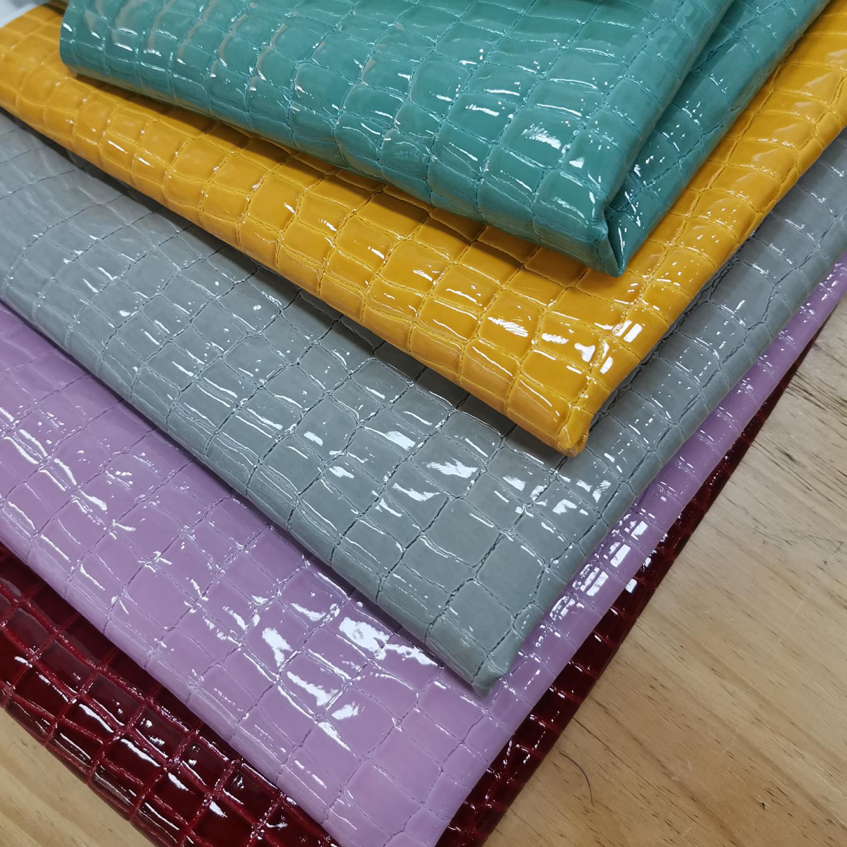 Bubble Gum High-Gloss Stone Texture Fabric