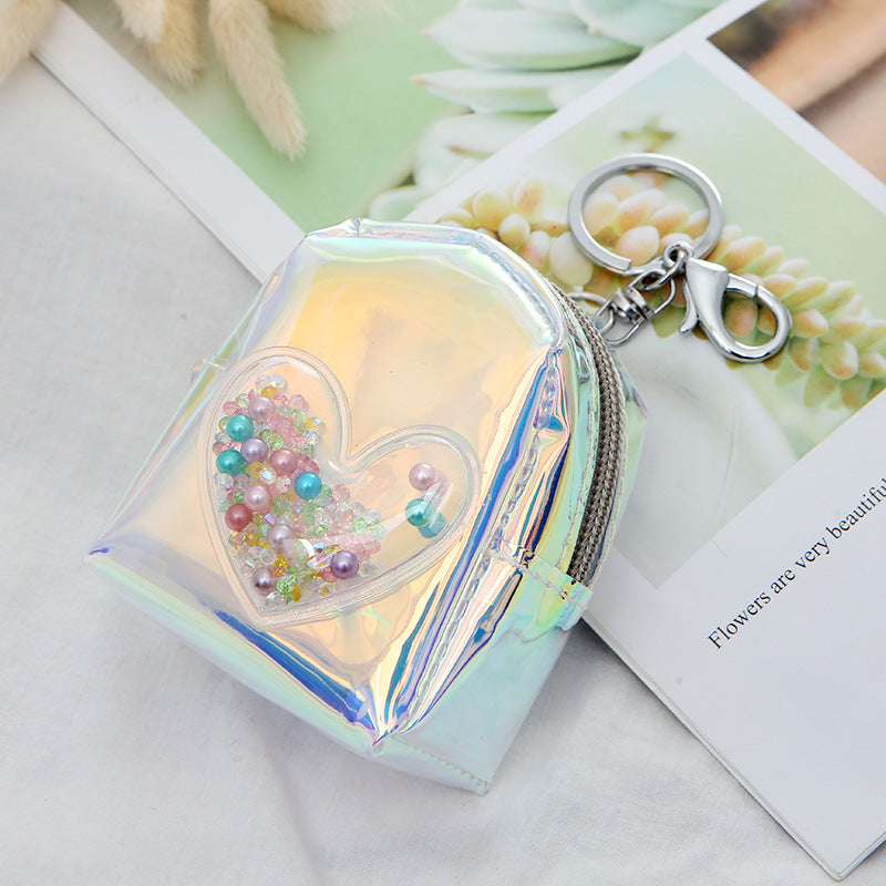 Ladies Fashion Personality Laser Heart Coin Purse