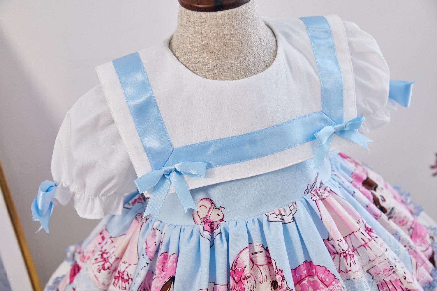 Lapel Cartoon Cartoon Children's Skirt