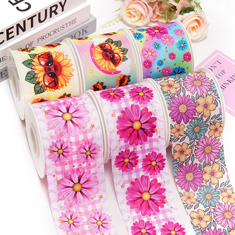 Flowers And Plants Cartoon Printed Ribbon