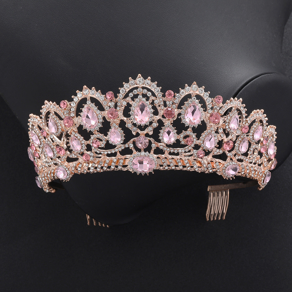 Rose Gold Bridal Crown Wedding Dress Accessories