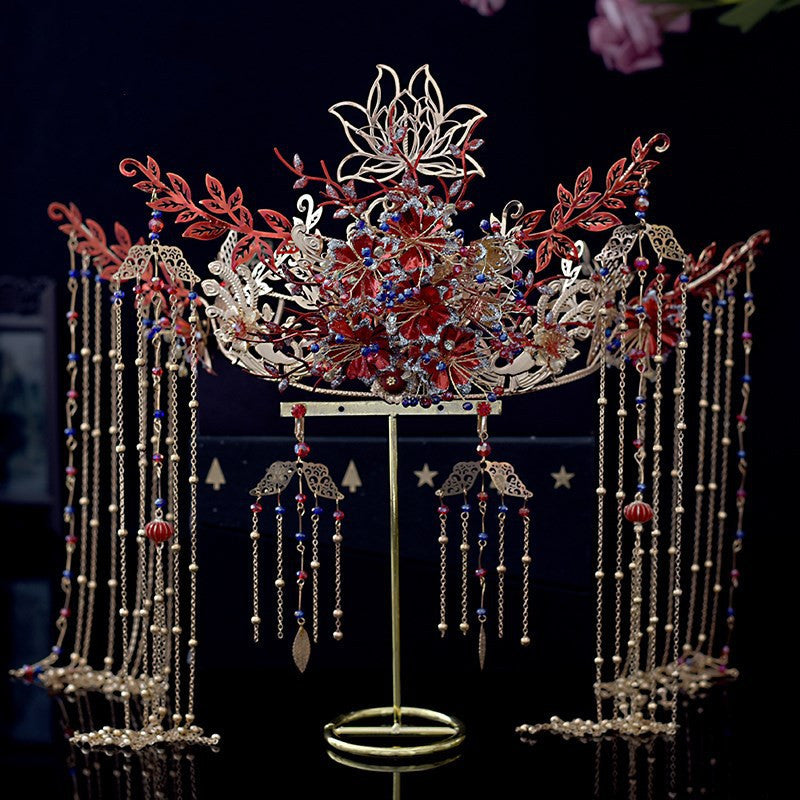 Ancient Costume Xiuhe Phoenix Crown Headdress