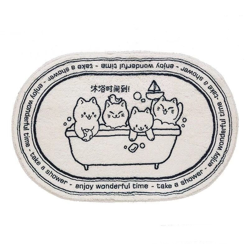 Bathroom Fashion Absorbent Non-Slip Floor Mat